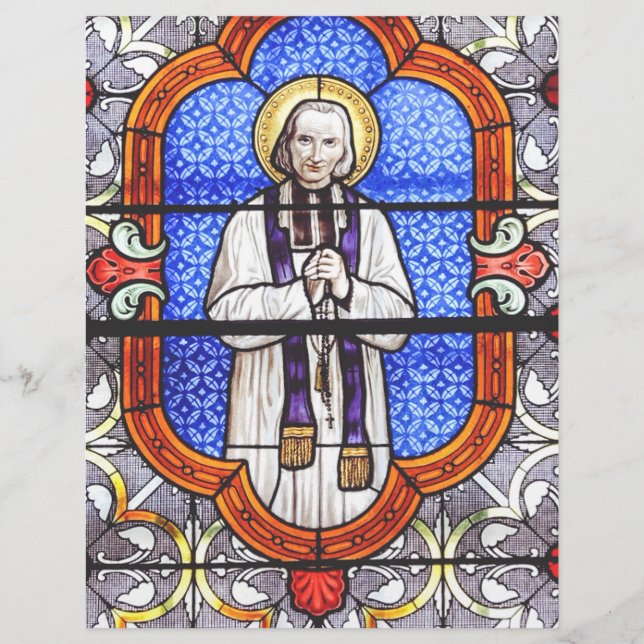 Saint Jean Vianney Premium Själsguide Konsttryck Reklamblad (Framsidan)