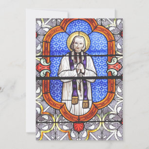 Saint Jean Vianney Premium Själsguide Konsttryck Tack Kort