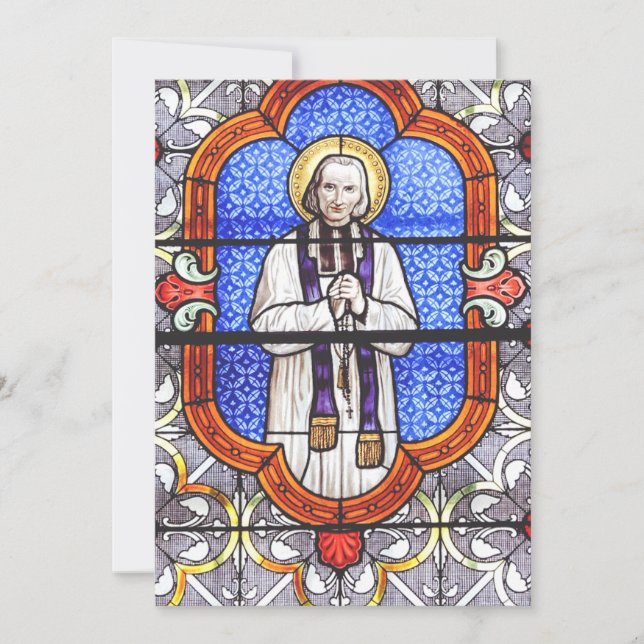 Saint Jean Vianney Premium Själsguide Konsttryck Tack Kort (Framsida)