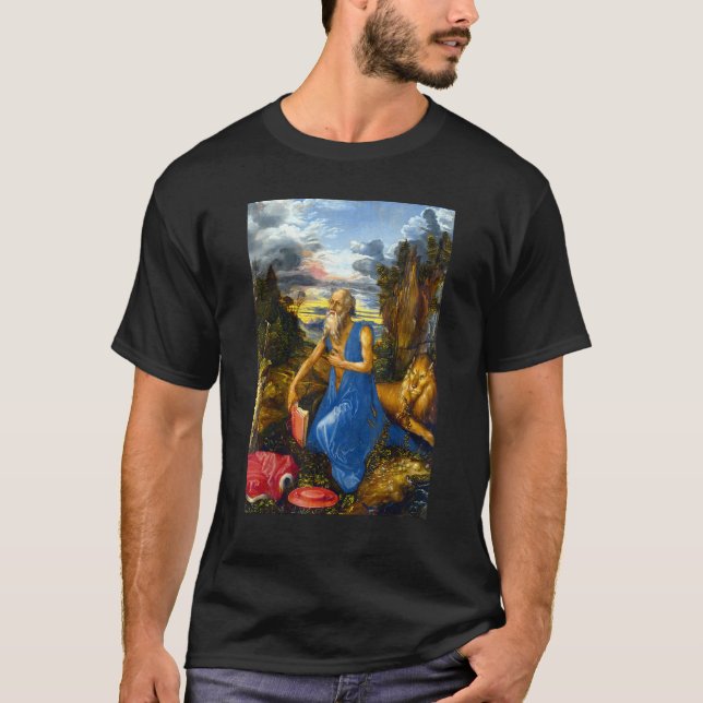 Saint Jerome Albrecht Durer Medieval Renaissance A T Shirt (Framsida)
