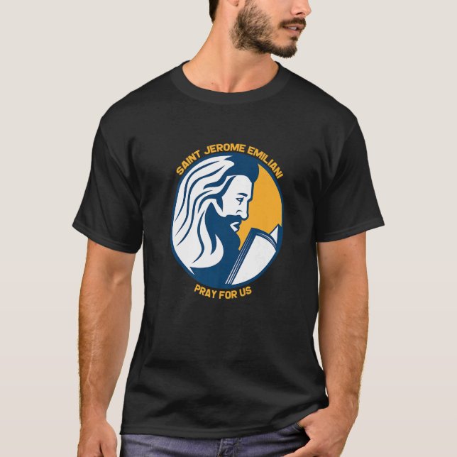 Saint Jerome Emiliani Catholic Patron Saints Confi T Shirt (Framsida)