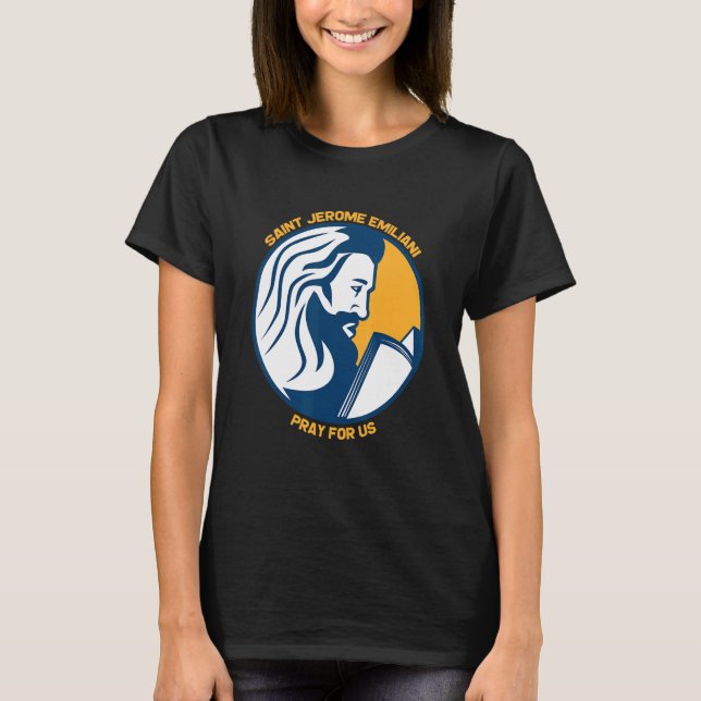 Saint Jerome Emiliani Catholic Patron Saints Confi T Shirt (Framsida)
