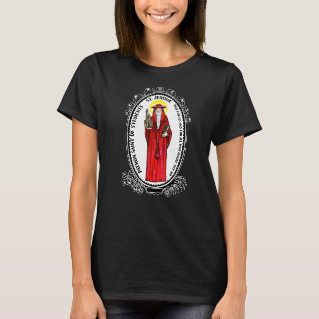 Saint Jerome Emiliani Catholic Patron Saints Confi T Shirt (Framsida)