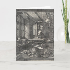 Saint Jerome i sin studie av Albrecht Durer Kort
