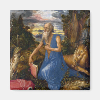 Saint Jerome i Wilderness av Durer Magnet