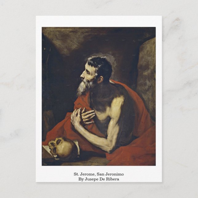 Saint Jerome, San Jeronimo av Jusepe De Ribera Vykort (Framsida)