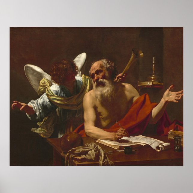 Saint Jerome - Simon Vouet Fine Art Poster (Framsidan)