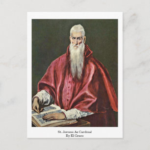 Saint Jerome som kardinal av El Greco Vykort