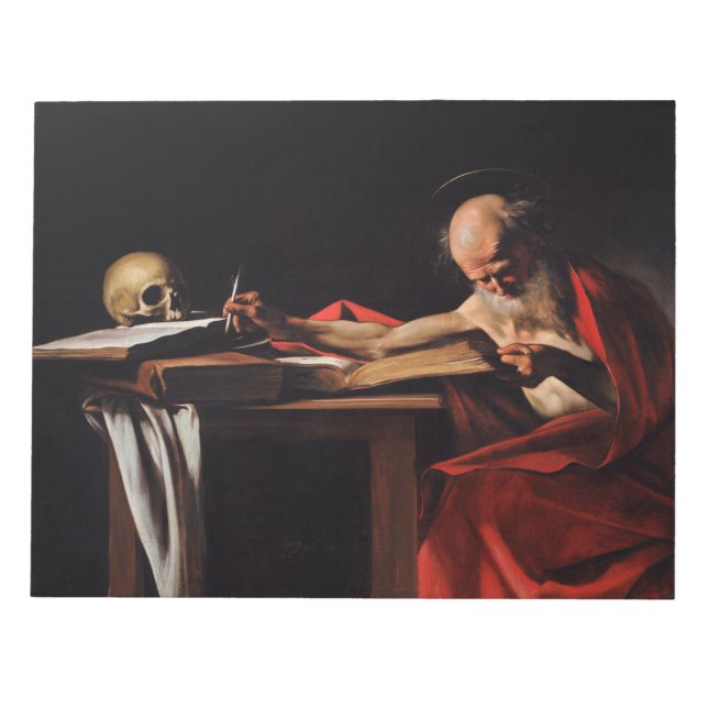 Saint Jerome Writing (av Caravaggio) Anteckningsblock (Framsida)