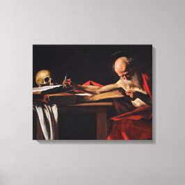 Saint Jerome Writing (av Caravaggio) Canvastryck