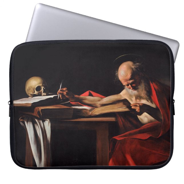 Saint Jerome Writing (av Caravaggio) Laptop Fodral (Framsidan)