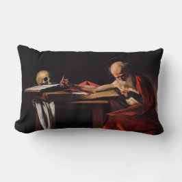 Saint Jerome Writing (av Caravaggio) Lumbarkudde