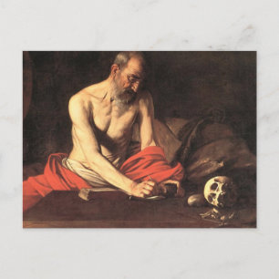 Saint Jerome Writing - Caravaggio Vykort