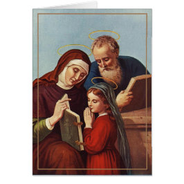 Saint Joachim, Virgin Mary, Prayer Christian Hälsningskort