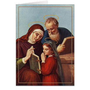 Saint Joachim, Virgin Mary, Prayer Christian Hälsningskort