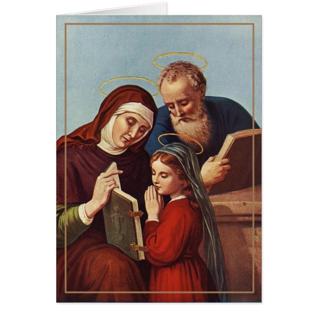 Saint Joachim, Virgin Mary, Prayer Christian Hälsningskort (Framsidan)