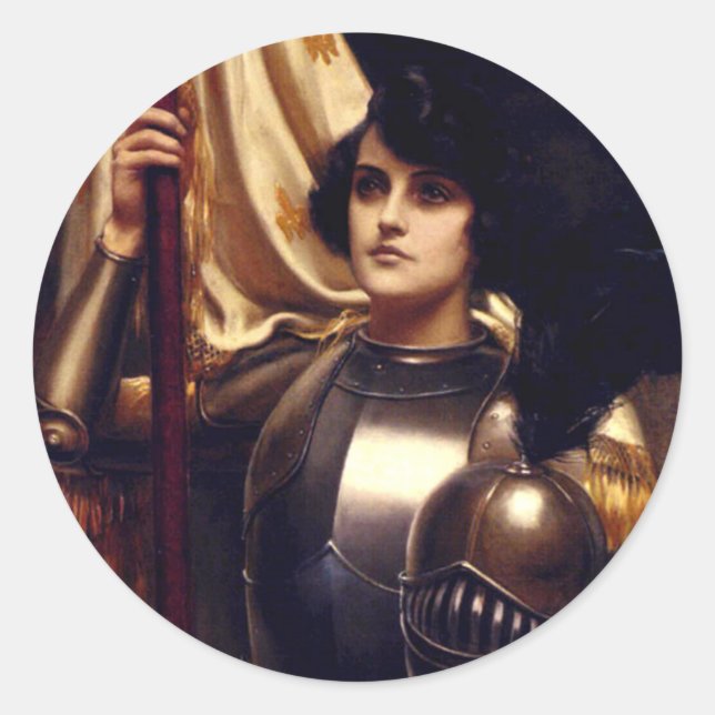 Saint Joan i Arc Runt Klistermärke (Framsida)