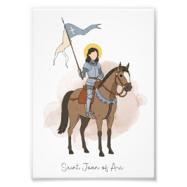 Saint Joan of Arc, Catholic Saint Photo Print Fototryck
