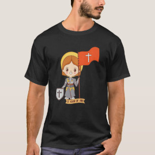 Saint Joan of Arc Shield Vintage Fransk Saint Cath T Shirt