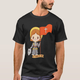 Saint Joan of Arc Shield Vintage Fransk Saint Cath T Shirt