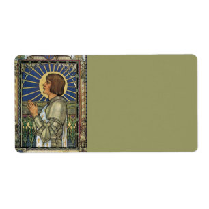Saint Joan of Arc Stached Glass Image Fraktsedel
