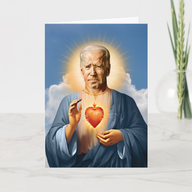 Saint Joe Biden bönekerze Kort (Framsida)