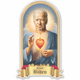 Saint Joe Biden Prayer Candle Klistermärken