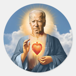 Saint Joe Biden Prayer Candle Runt Klistermärke