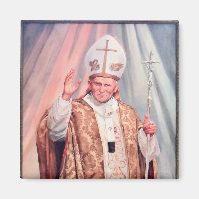 Saint Johannes Paulus II-Visningen.  Magnet (Framsidan)