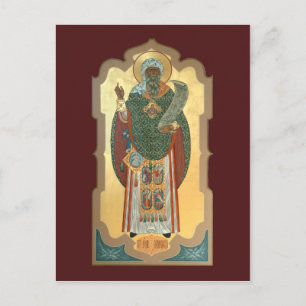 Saint John av Damaskus Prayer Card Vykort