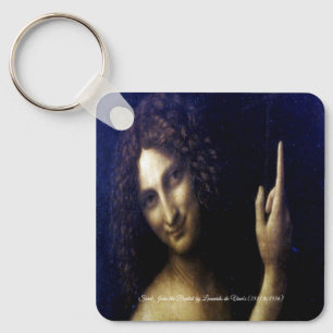 Saint John Baptist av Leonardo da Vinci Nyckelring