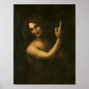 Saint John Baptist av Leonardo da Vinci Poster