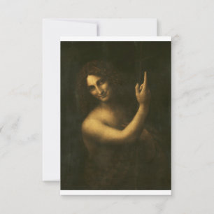 Saint John Baptist av Leonardo da Vinci Tack Kort