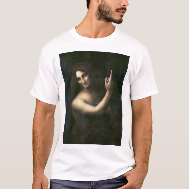 Saint John Baptist, Leonardo da Vinci T Shirt (Framsida)