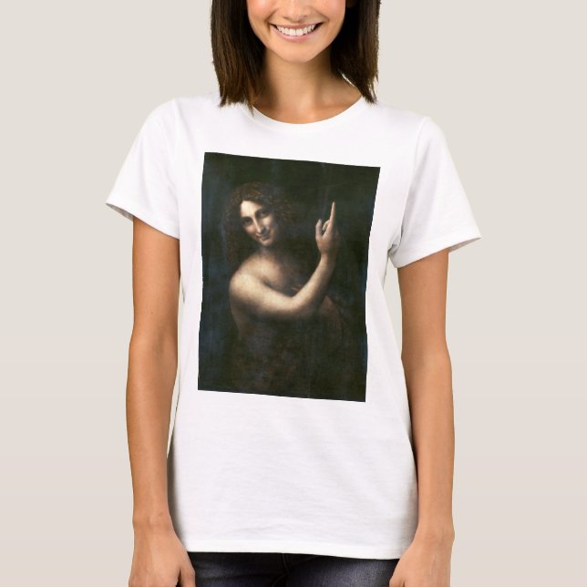 Saint John Baptist, Leonardo da Vinci T Shirt (Framsida)