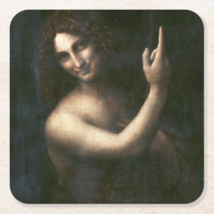 Saint John Baptist, Leonardo da Vinci Underlägg Papper Kvadrat