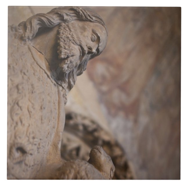 Saint John-baptisternas staty Kakelplatta (Framsidan)