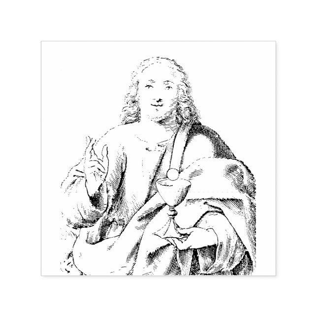 Saint John Beloved Apostle och Evangelist Självfärgande Stämpel (Design)