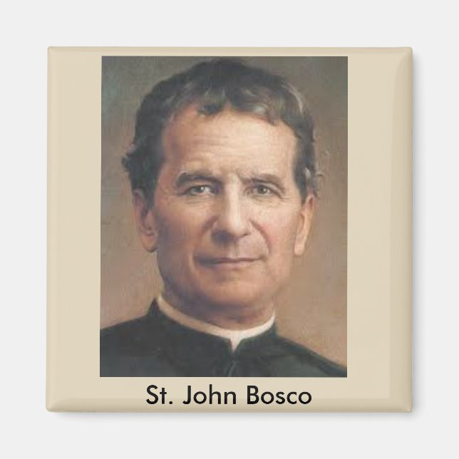 Saint John Bosco Porträtt Magnet (Framsidan)