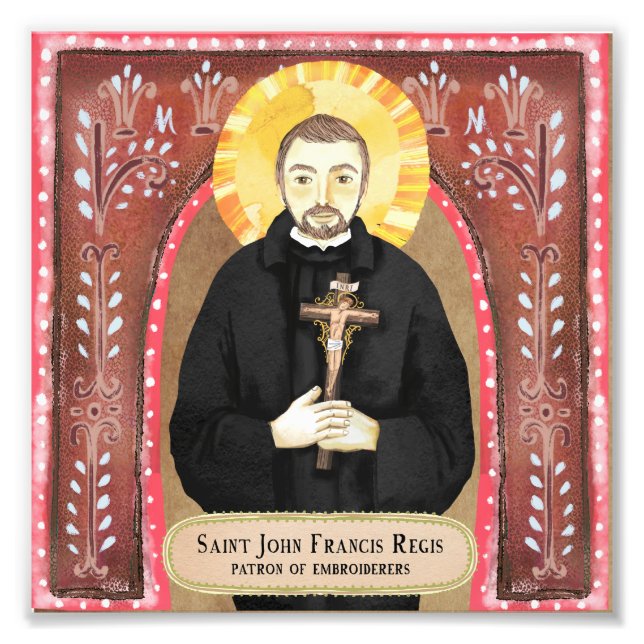 Saint John Francis Regis, Patron of Embroiderers Fototryck (Framsidan)