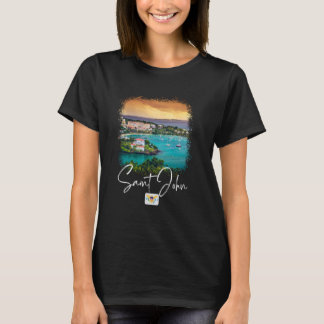 Saint John Island Sunset T Shirt