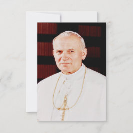 Saint John Paul II Holy Card Tack Kort