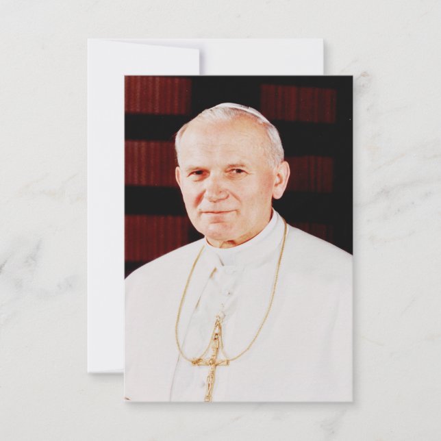 Saint John Paul II Holy Card Tack Kort (Framsida)