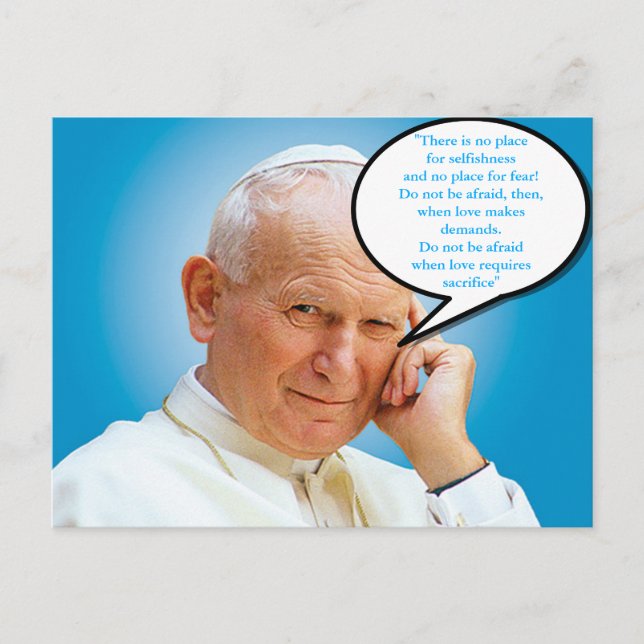 Saint John Paul II Karol Wojtyla Postcard Vykort (Framsida)