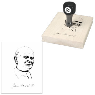 Saint John Paul II Rubber Frimärke Stämpel