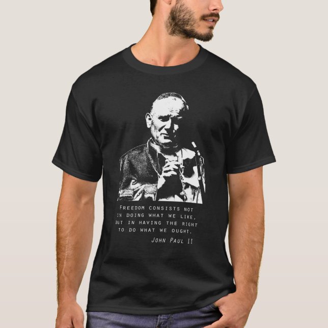 Saint John Paul II T Shirt (Framsida)