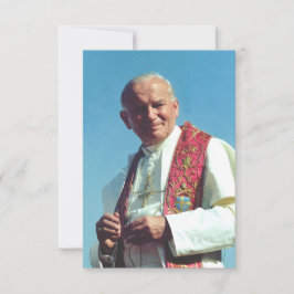 Saint John Paul II The Pilgrim of Hope Holy Card Tack Kort