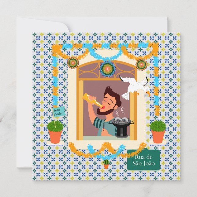 Saint John portugisisk Festa granne Inbjudningar (Framsida)