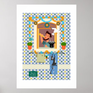 Saint John portugisisk Festa granne Poster
