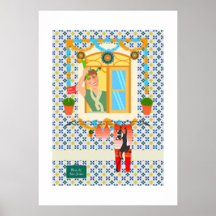 Saint John portugisisk Festa granne Poster